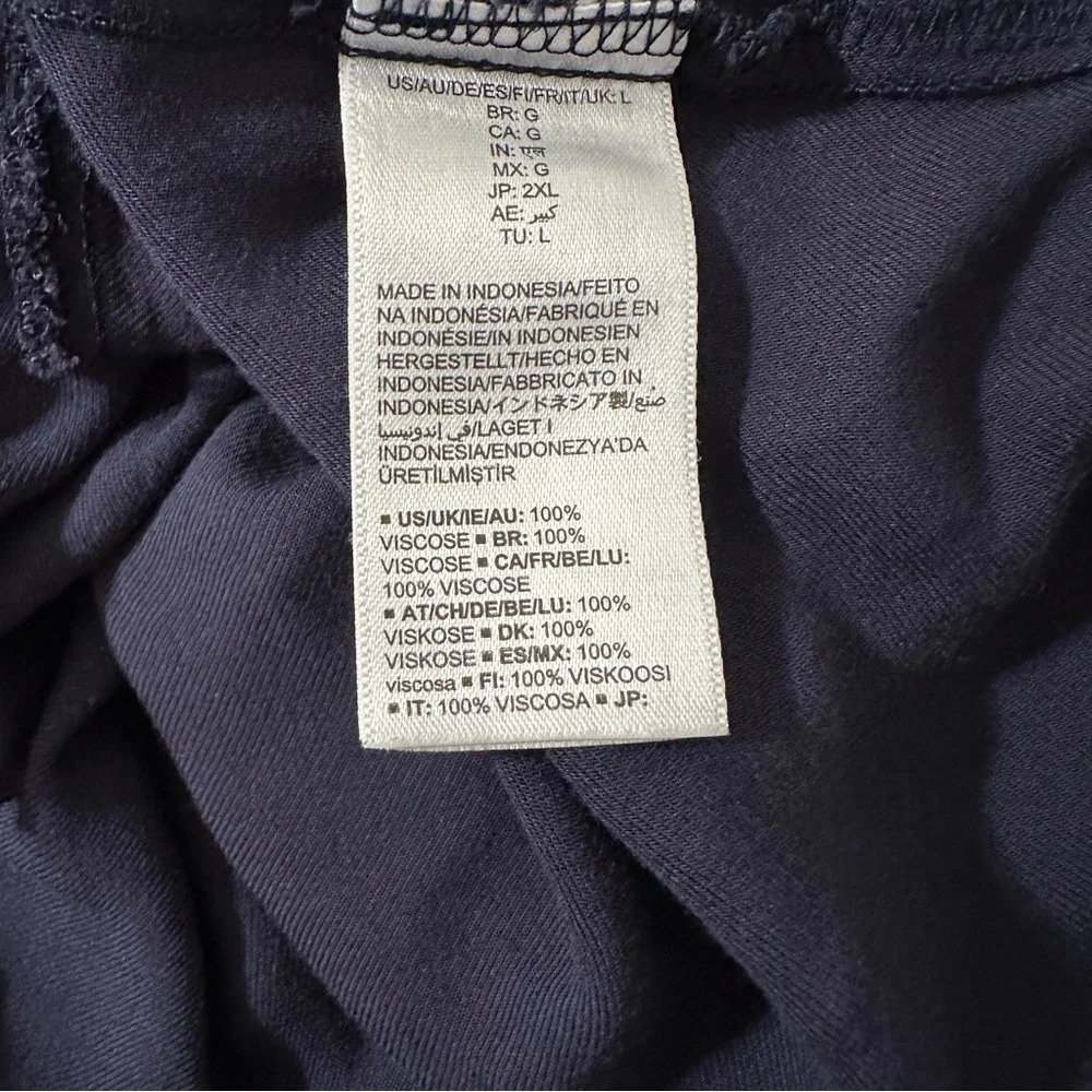 Amazon Essentials women's size large modest blue button down dress with belt - Picture 6 of 6